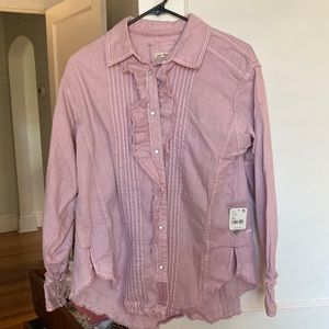 Free People we the free Billie Denim Tux shirt